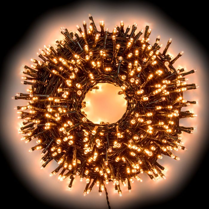 GARTENPIRAT Catena Luminosa Gocce Ghiaccio 24m 960 LED Bianco Caldo Flashlight - Foto 10