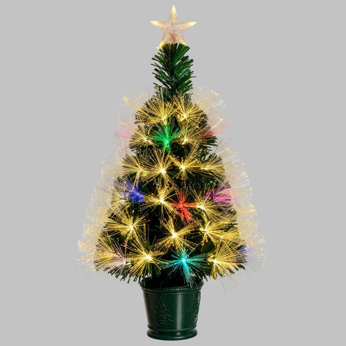 Albero Di Natale Fibre Ottiche H 70 Cm Bianco Classic E Giochi Di