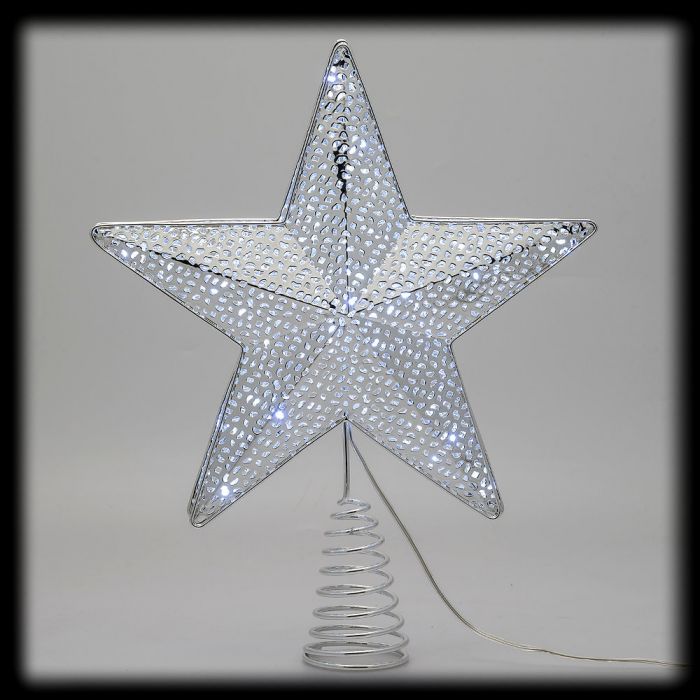 Puntale Stella Albero Natale Telecomandato - Luci LED, Timer, Alimentazione USB/Batteria, Oro - Foto 5