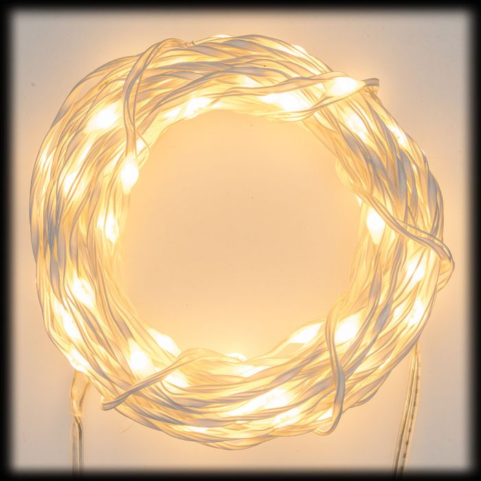 DICTROLUX - Catena Luminosa 500 Led Bianco Caldo E Freddo - 15 Metri D Catena Luminosa 450509w