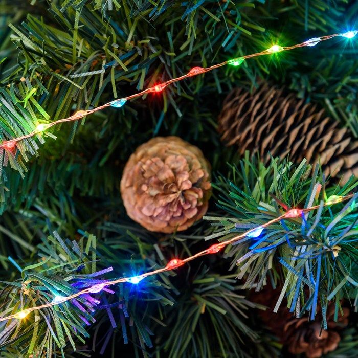 Mini catena luminosa a LED per casa delle bambole, 0,4 m, con illuminazione colorata di Natale, decorazione natalizia, gnomo, decorazione per mobili delle bambole