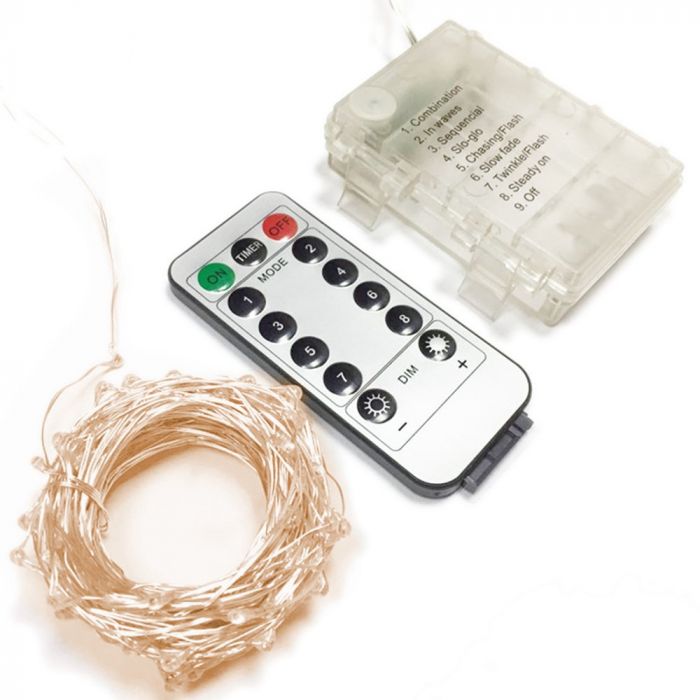 Luci LED A Batteria 1 Metro - 20 Pezzi Stringhe Luminose Impermeabili Per Decorazioni - Foto 11