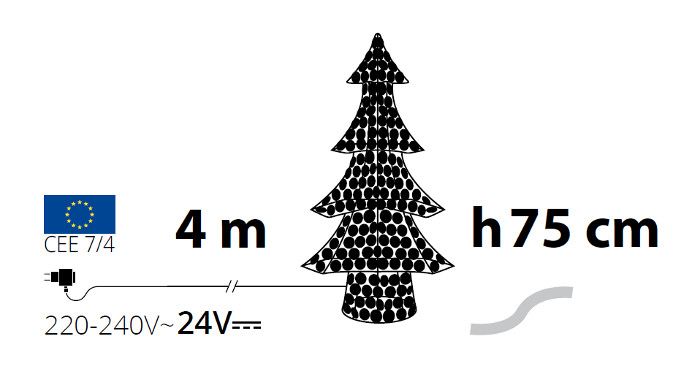Albero Di Natale 75 Cm.Albero Di Natale Crystal 120 Led Flashled Diamond Bianco Ghiaccio