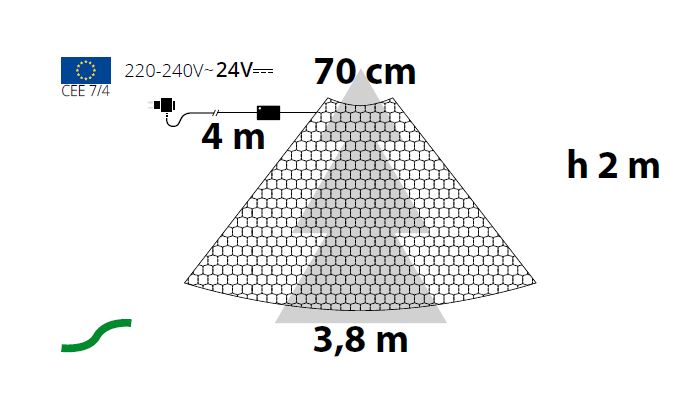 Mantello Di Luci Per Albero Di Natale.Decorazione Rete Di Luci Albero Natale 195 Led Controller Ghiaccio