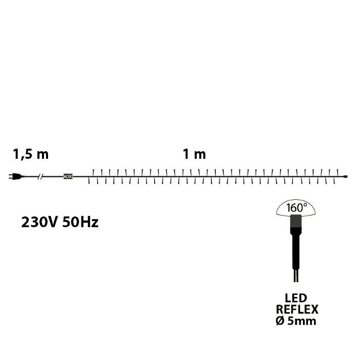 Catena Luminosa LED A Forma Di Limone ENLACE - 10 Luci 1,5m A Batteria Per Esterno/Interno