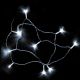 Catena luminosa trasparente a batteria 10 led Reflex - luce fissa - bianco ghiaccio