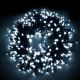 Catena a grappolo 30,5 m - mini cluster 1500 led con memory controller - bianco ghiaccio