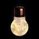 Lampadina a goccia di vetro e metallo color rame - Ø14cm - 40 microled - bianco classic