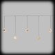 Tendina Ice light 120xh50 cm con 5 stelle mirror infinity ø80mm - luce fissa bianco caldo