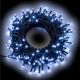 Catena di luci 5,60 m 80 miniled a luce fissa bianco ghiaccio da esterno cavo verde