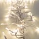 Catena festone 15 m cavo trasparente cluster 1500 miniled a luce fissa bianco classic caldo