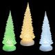 Mix 3 alberi di Natale a batteria in glitter ice acrilico h 32 cm