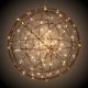 Sfera luminosa 3D ø45 cm metal copper outdoor, 240 microled flashled, bianco classic caldo - uso interno/esterno