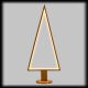 Albero di Natale triangolare Wood Natural, H 75 cm a luce fissa, bianco caldo 3000K