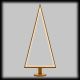 Albero di Natale triangolare Wood Natural, H 170 cm a luce fissa, bianco caldo 3000k