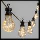 Catena luminosa 5 mt, 10 lampadine party light, 100 microled, bianco caldo classic