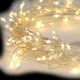 Catena luminosa Cluster 3 m, 360 microled a luce fissa, bianco caldo classic, cavo metal silver