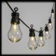 Catena luminosa 12,20 mt, con 30 lampadine party light, bianco caldo classic