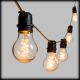 Catena luminosa 5 m, 10 lampadine E27 party light, filament led bianco caldo classic