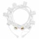 Catena 5 m con 10 portalampade E27, prolungabile, cavo bianco, Party light
