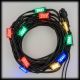Catena luminosa 10 mt, 10 StroboLED, flashled, multicolor