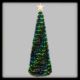 Albero conico 380 gocce di luce pixel led, H210 cm, multicolor