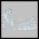 Renna luminosa con slitta H85cm 350 led ø5mm bianco ghiaccio