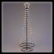 Albero conico H240cm con 342 gocce di luce bianco ghiaccio e bianco classic