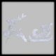 Renna luminosa con slitta H80cm 400 gocce led bianco ghiaccio