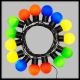 Catena solare 6 m, 15 lampadine party light multicolor con superled bianco caldo