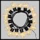 Catena solare 6 m, 15 lampadine party light, microled bianco caldo
