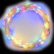 Catena di luci 37,5 m, 500 microled memory controller, metal silver, multicolor