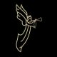 Decorazione natalizia laterale per lampioni 'Angel Small' - 120 x 200 cm