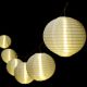 Catena 8 m - 10 lanterne luminose bianche - prolungabile - led bianco caldo