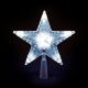 Puntale a Stella per albero di Natale 10 Led a batteria on-off Flashing bianco ghiaccio