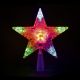 Puntale a Stella per albero di Natale 10 Led a batteria on-off Flashing multicolor