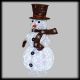 Pupazzo di neve 3D 90 Led Flashled, H 90 cm, bianco ghiaccio