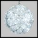 Sfera 3D in acrilico Ø 26 cm 80 led, giochi di luce + luce fissa, bianco ghiaccio