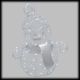 Pupazzo di neve luminoso di Natale H33cm