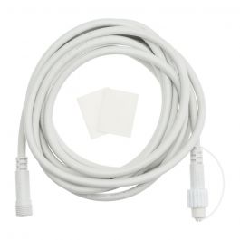Max Hauri Prolunga TD con spina angolare piatta Bianco 5 m