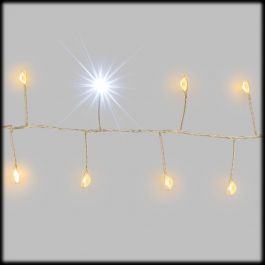 LOTTI CATENA M-P18 200 MicroLED Bianco Caldo - Catena Luminosa 20m Con Power Bank E Ricarica USB - Perfetta Per Decorazioni Interne Ed Esterne