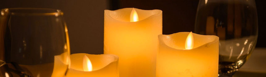 Candele e lanterne di Natale a batteria a pile